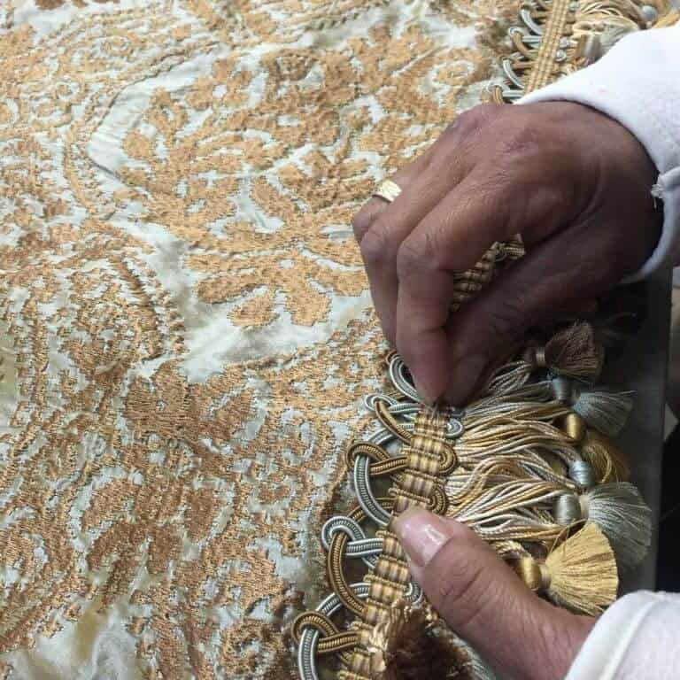 hand stitching fabric